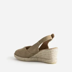 Espadrille compensée cuir velours éco-conçu^Eram Discount