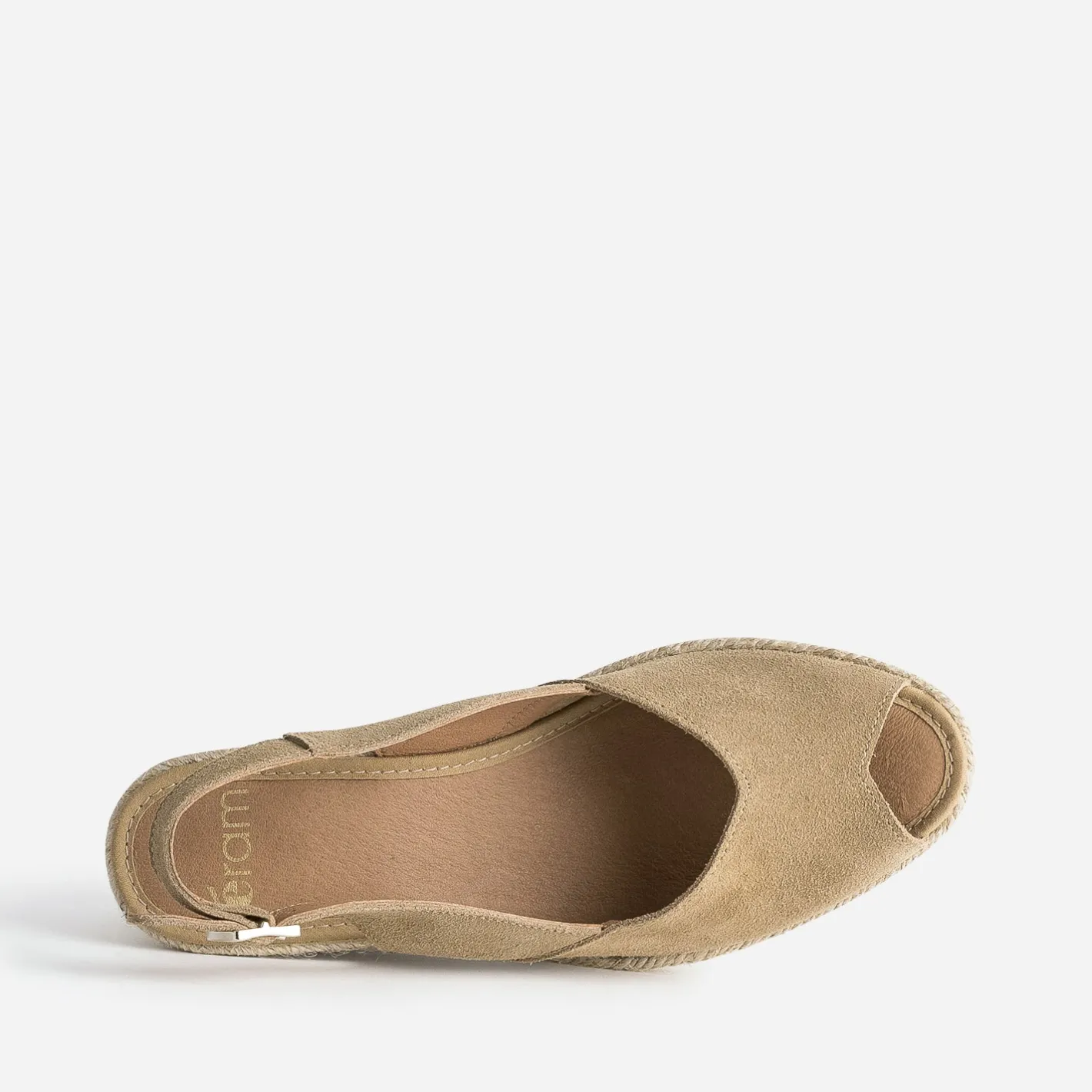 Espadrille compensée cuir velours éco-conçu^Eram Discount