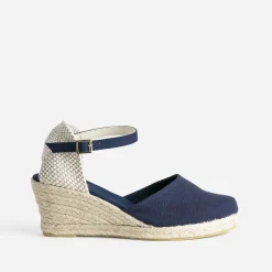 Espadrille compensée marine en toile^Eram Sale