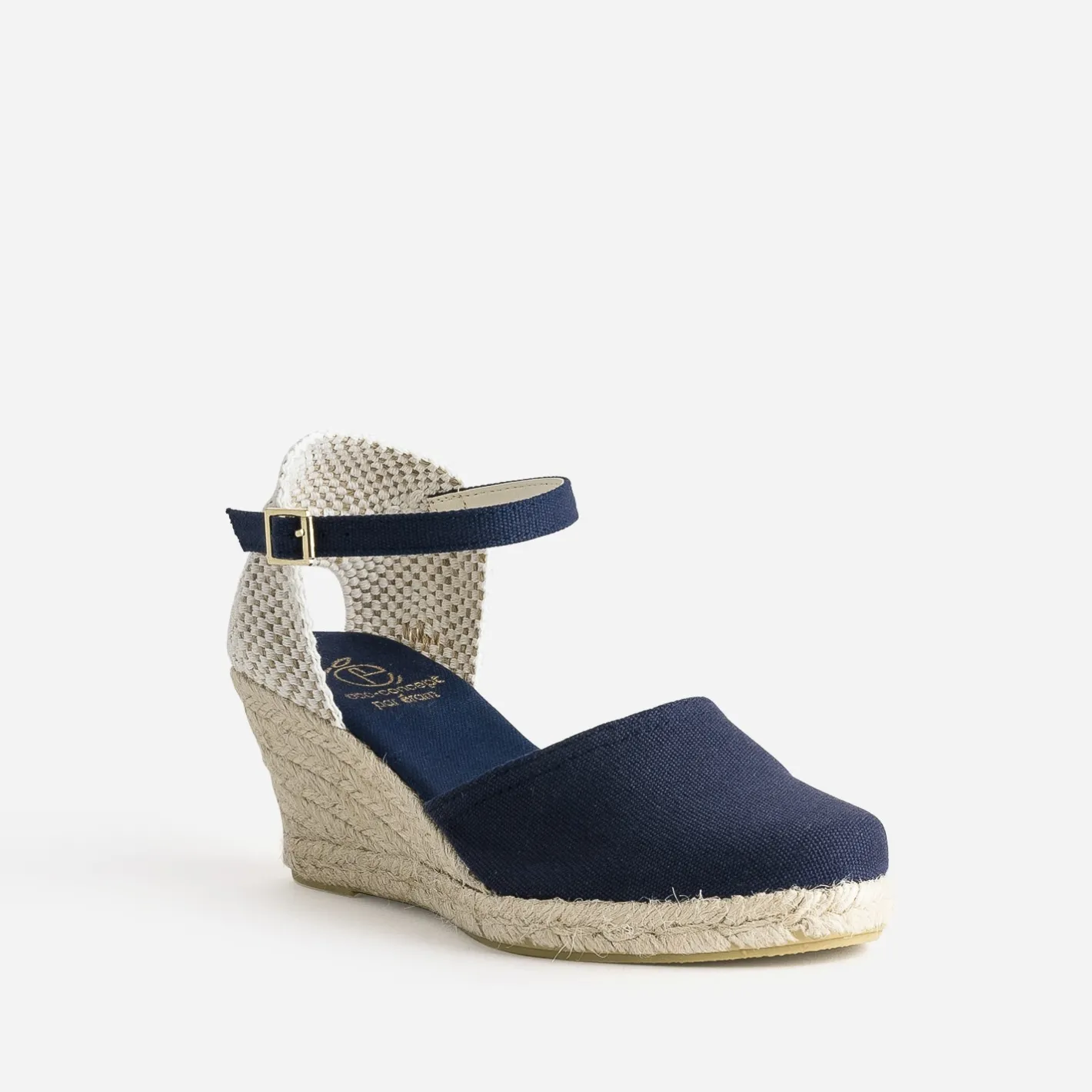 Espadrille compensée marine en toile^Eram Sale