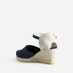 Espadrille compensée marine en toile^Eram Sale
