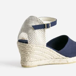 Espadrille compensée marine en toile^Eram Sale