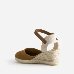 Espadrille compensée cuir velours éco-conçu^Eram Sale