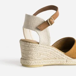 Espadrille compensée cuir velours éco-conçu^Eram Sale
