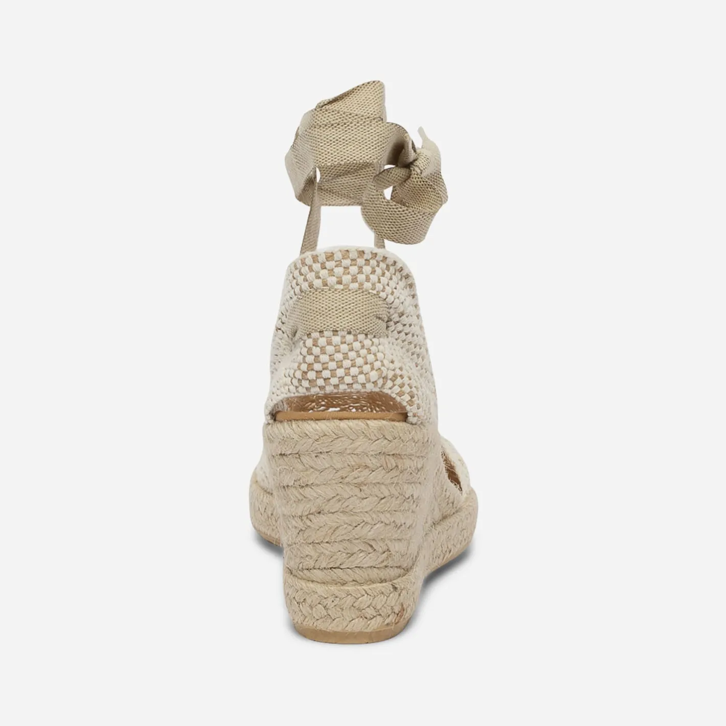 Espadrille compensée écrue façon crochet^Eram Sale