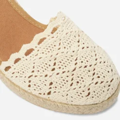 Espadrille compensée écrue façon crochet^Eram Sale