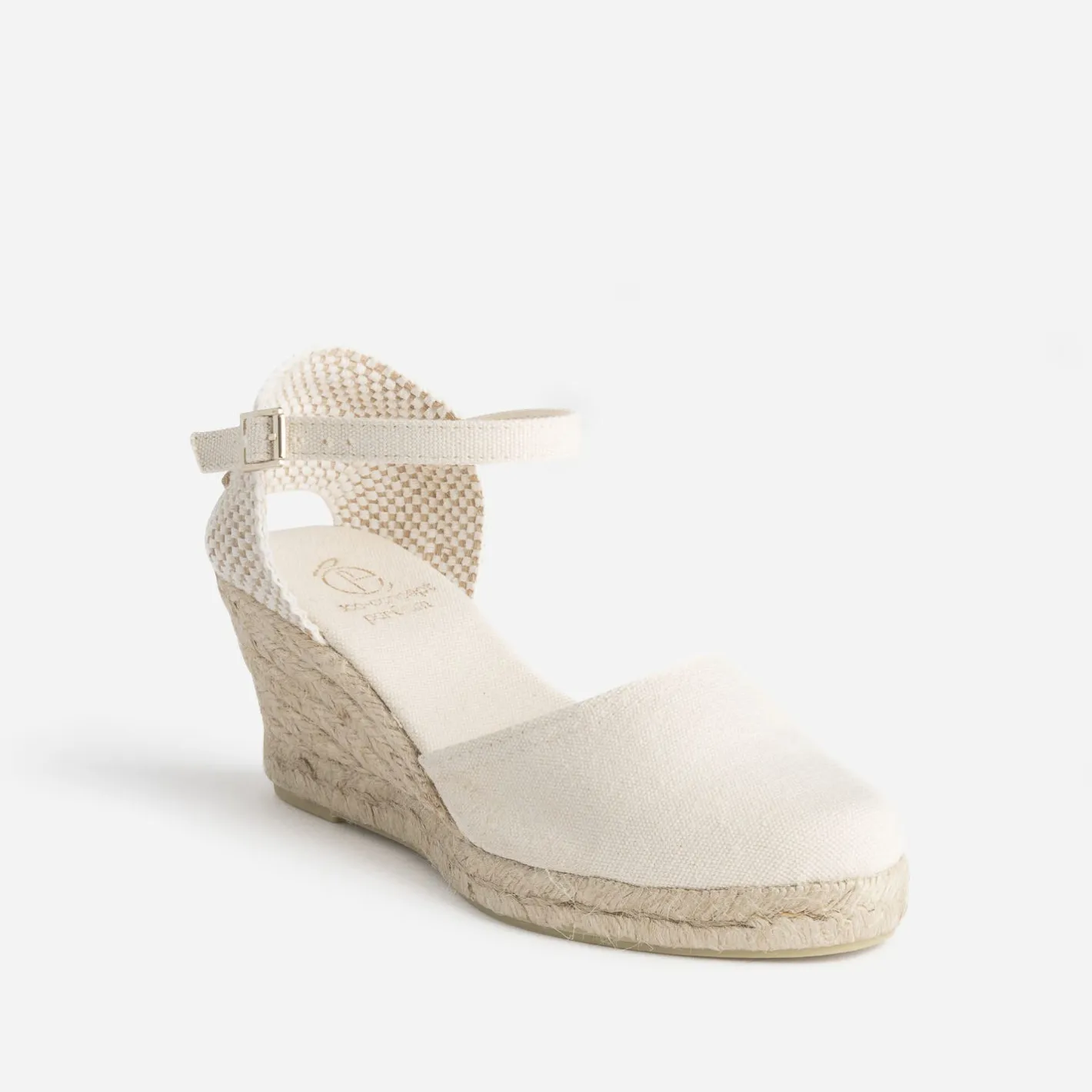 Espadrille compensée écrue éco-conçue en toile^Eram