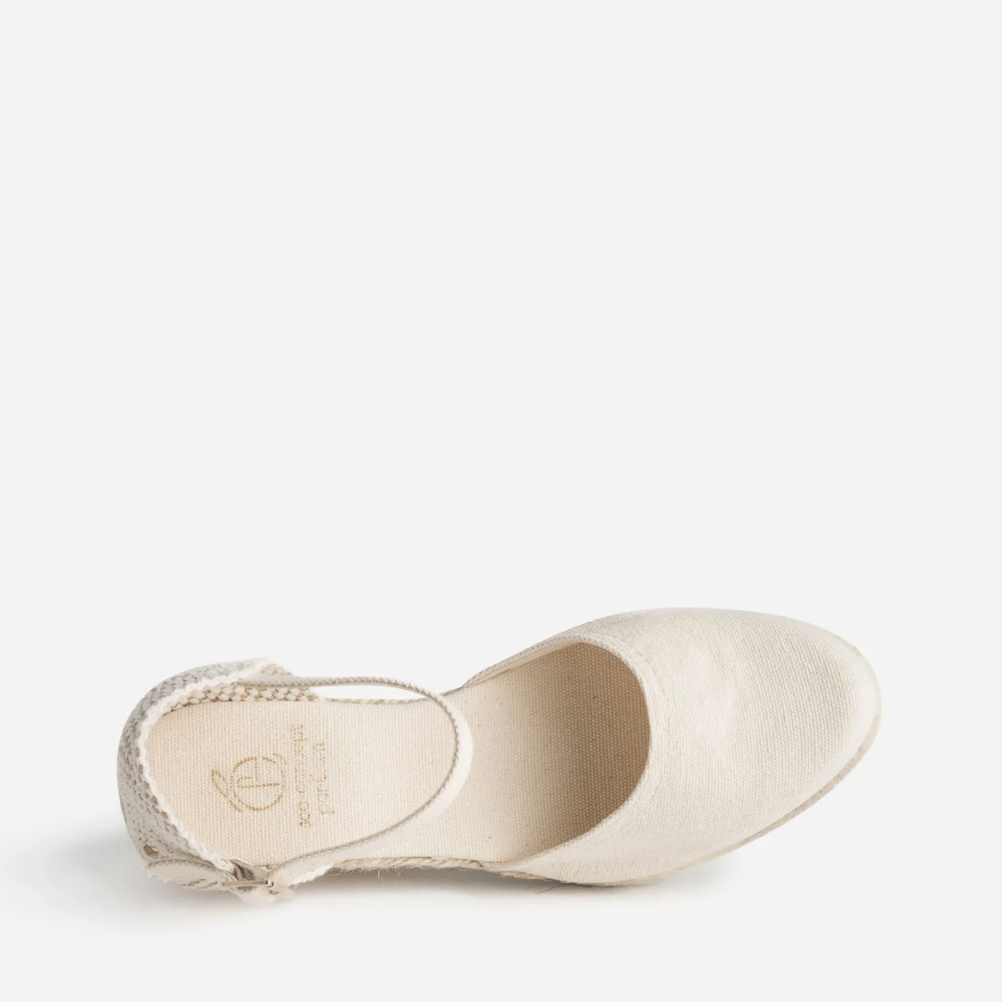 Espadrille compensée écrue éco-conçue en toile^Eram