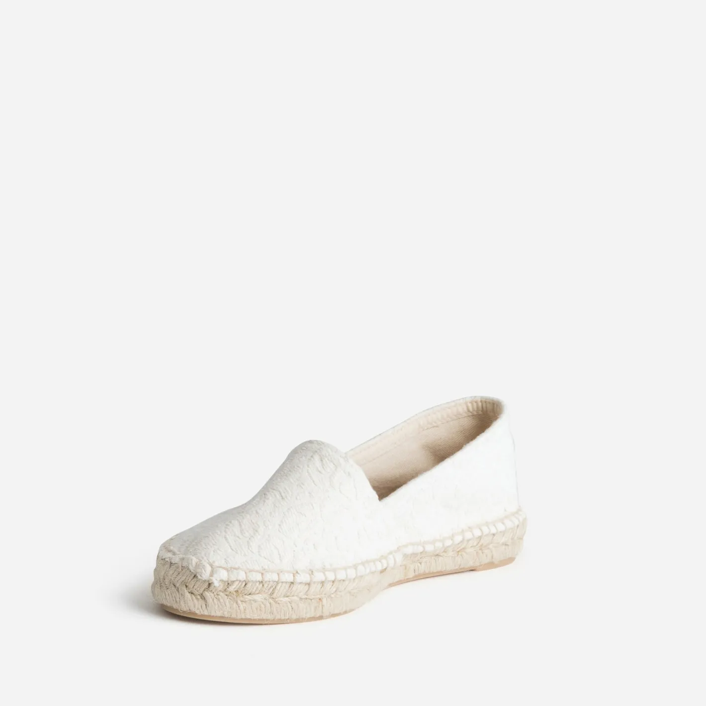 Espadrille écrue toile damassée^Eram Best