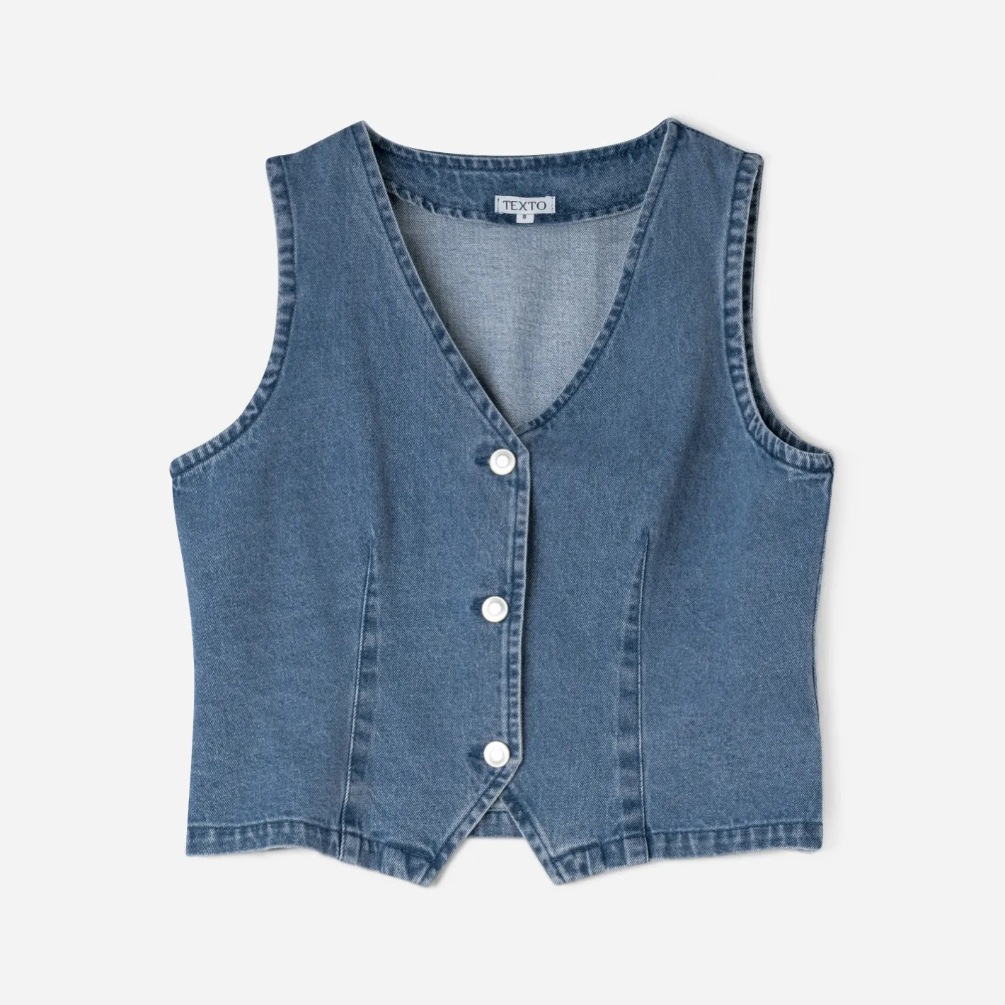Gilet sans manches en jean^Texto Best
