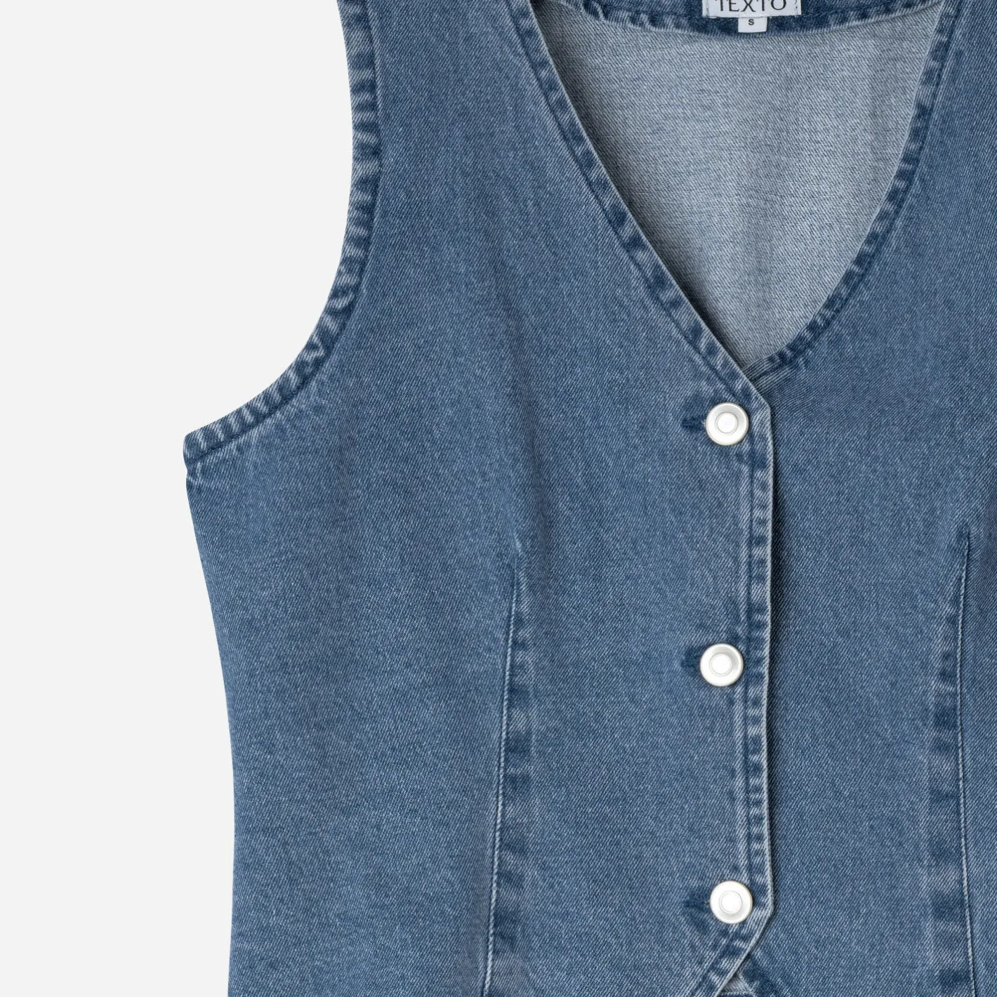 Gilet sans manches en jean^Texto Best