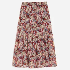 Jupe longue à motif cachemire floral^Texto Clearance