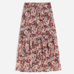 Jupe longue à motif cachemire floral^Texto Clearance