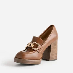 Mocassin à talon éco-conçu avec maxi chaîne^Eram Clearance