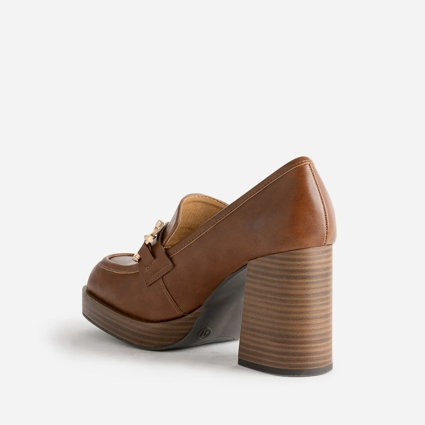 Mocassin à talon éco-conçu avec maxi chaîne^Eram Clearance
