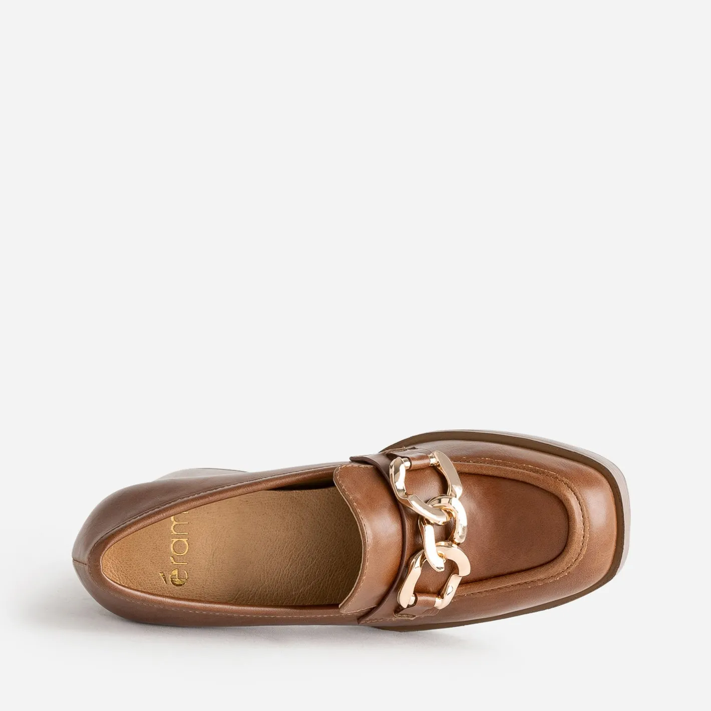 Mocassin à talon éco-conçu avec maxi chaîne^Eram Clearance