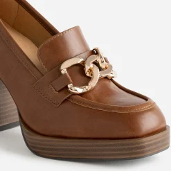 Mocassin à talon éco-conçu avec maxi chaîne^Eram Clearance