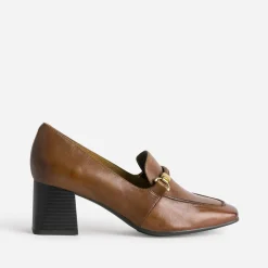 Mocassin à talon en cuir^Caprice Discount