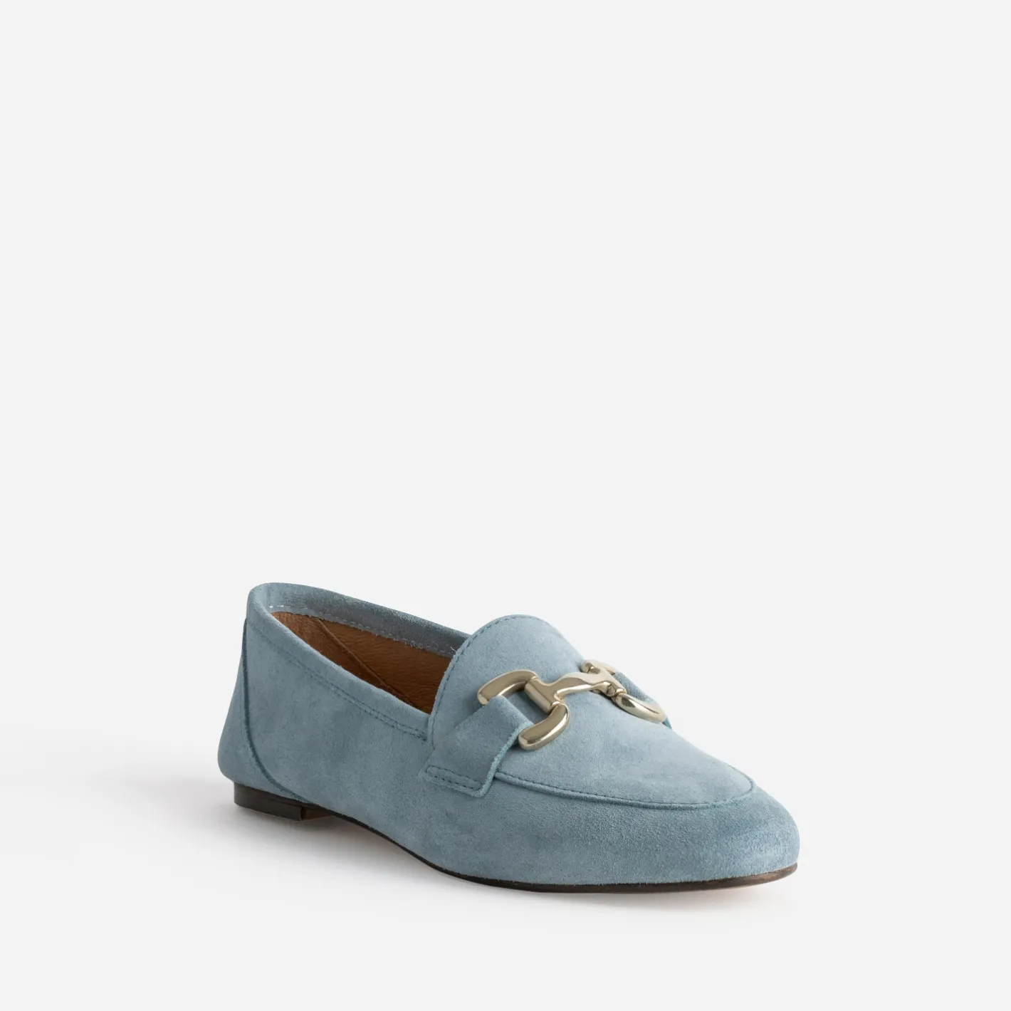 Mocassin baby blue en cuir velours^Eram Sale