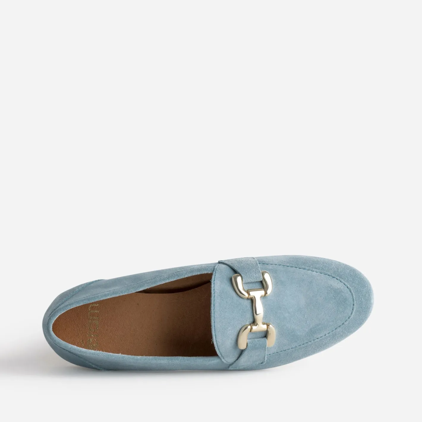 Mocassin baby blue en cuir velours^Eram Sale