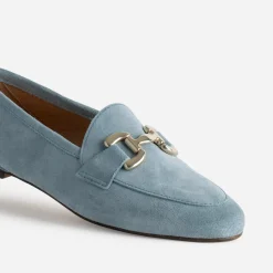 Mocassin baby blue en cuir velours^Eram Sale