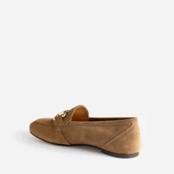 Mocassin beige foncé en cuir velours^Eram Hot