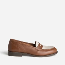 Mocassin bicolore et beige cuir^Eram Clearance