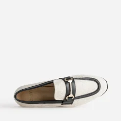 Mocassin bi-matière lin et noir^Eram Online