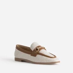 Mocassin bi-matière beige lin et^Eram Best
