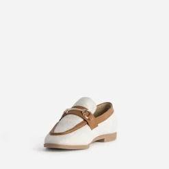 Mocassin bi-matière beige lin et^Eram Best