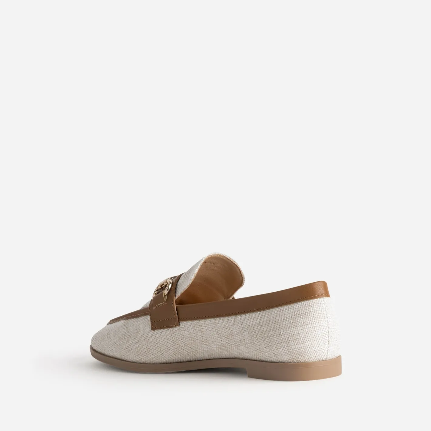 Mocassin bi-matière beige lin et^Eram Best