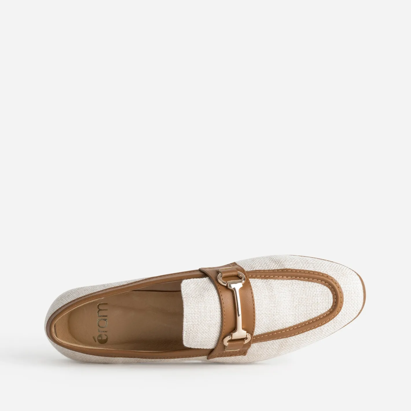 Mocassin bi-matière beige lin et^Eram Best