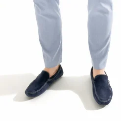 Mocassin bleu en cuir velours^Eram Sale
