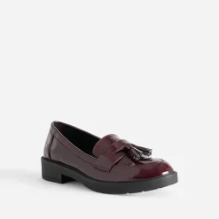 Mocassin bordeaux verni à pampilles^Eram Online