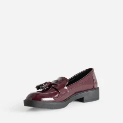 Mocassin bordeaux verni à pampilles^Eram Online