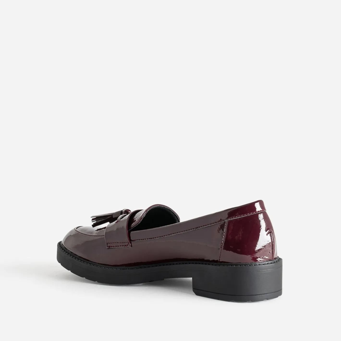 Mocassin bordeaux verni à pampilles^Eram Online