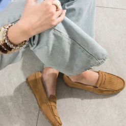 Mocassin cuir velours à franges^Eram Hot