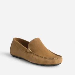Mocassin camel en cuir velours^Eram Best