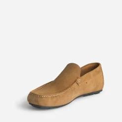 Mocassin camel en cuir velours^Eram Best