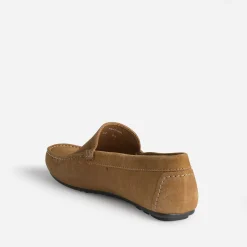 Mocassin camel en cuir velours^Eram Best