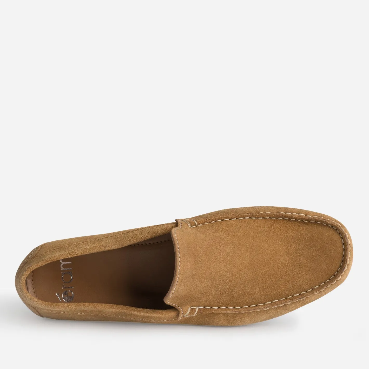 Mocassin camel en cuir velours^Eram Best