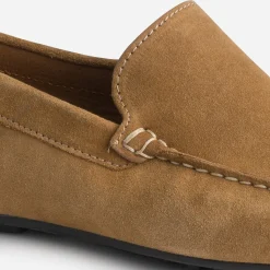 Mocassin camel en cuir velours^Eram Best