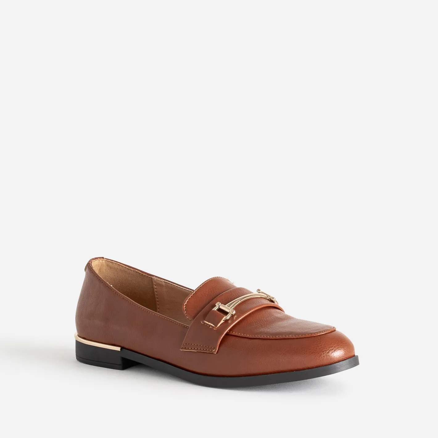 Mocassin cognac détails dorés^Eram