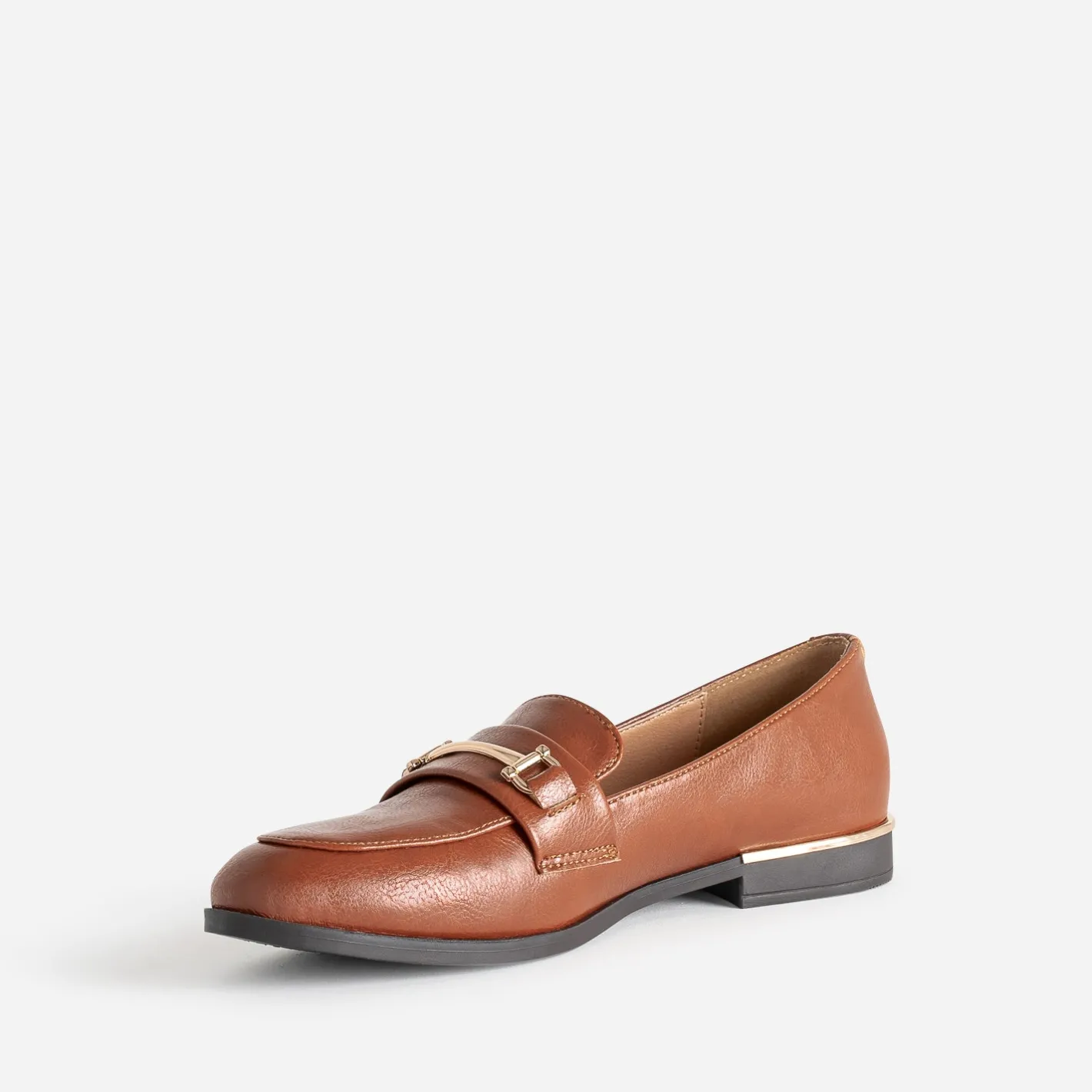 Mocassin cognac détails dorés^Eram