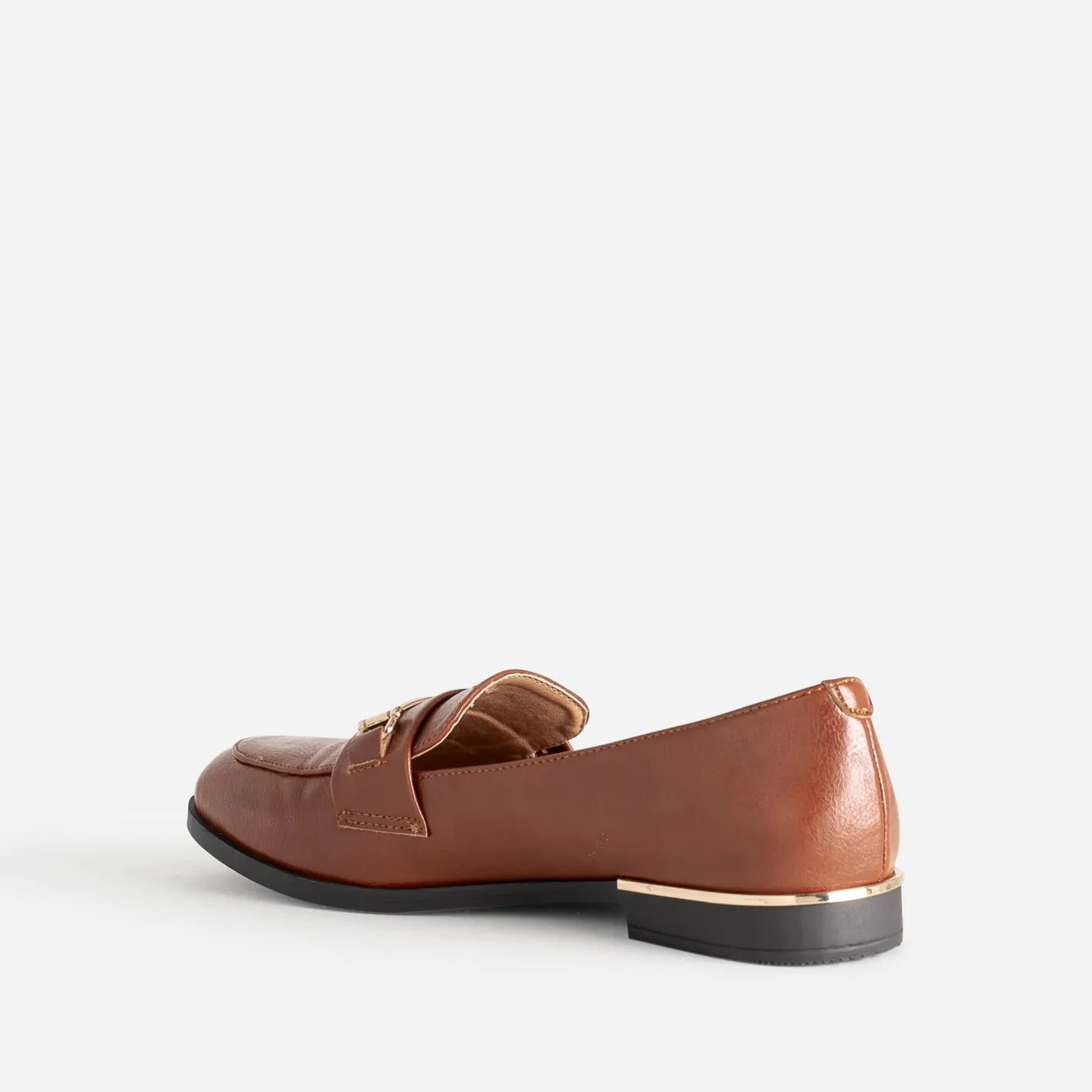 Mocassin cognac détails dorés^Eram