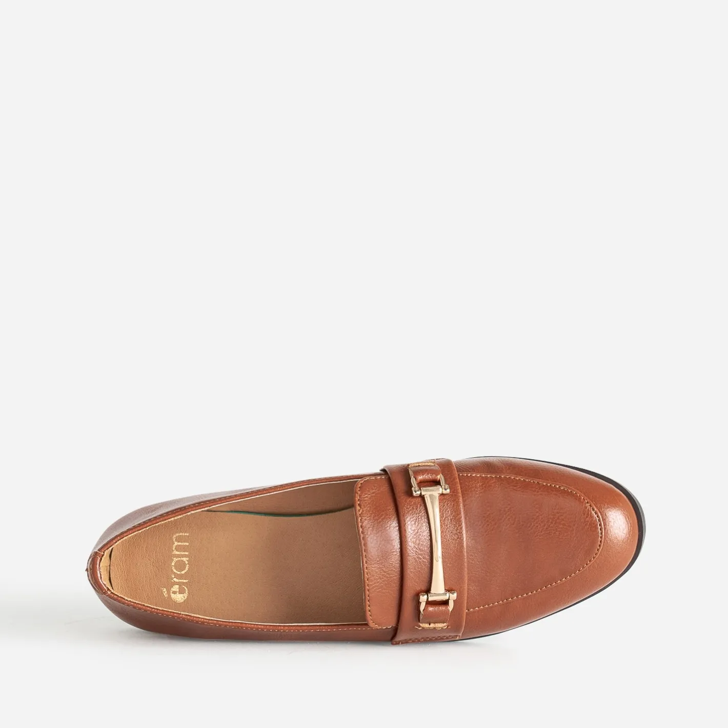 Mocassin cognac détails dorés^Eram