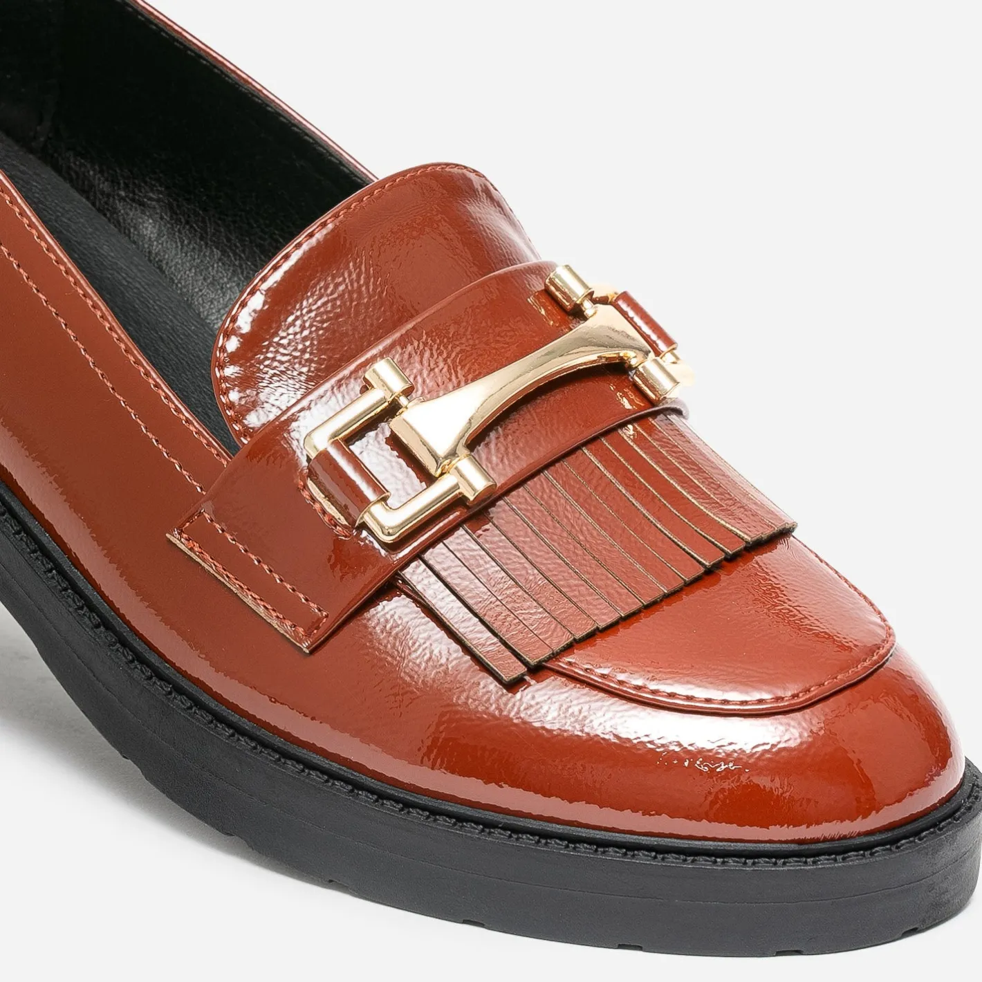 Mocassin verni à franges^Eram Online