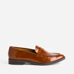 Mocassin caramel en cuir verni^Eram Flex Hot