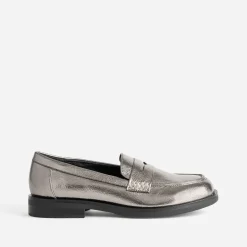 Mocassin gris foncé métallisé^Eram Sale