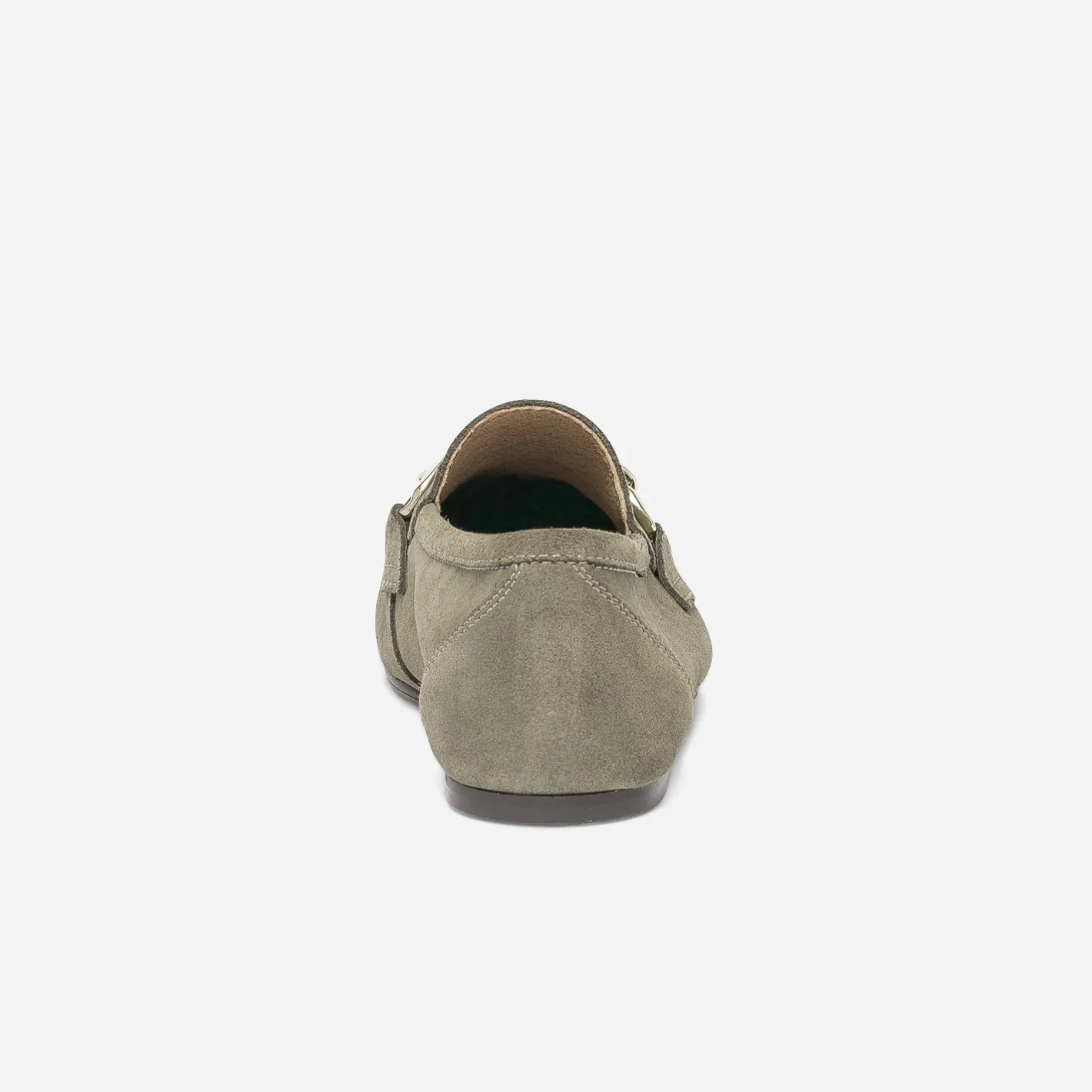 Mocassin kaki éco-conçu en cuir velours^Eram Clearance